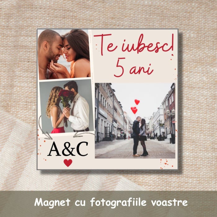 Set cadou personalizat pentru iubit cu cutie neagră, breloc gravat „Iubire, nu accelera...”, magnet foto și felicitare romantică. [3]
