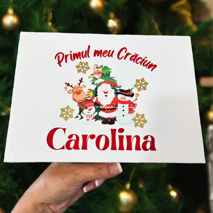Set cadou pentru Craciun personalizat pentru bebelusi, Primul meu Craciun [4]