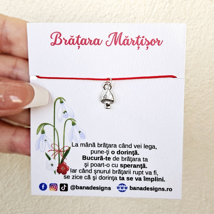 Set de 10  Bratari Martisor cu ciupercuta si snur ajustabil [2]