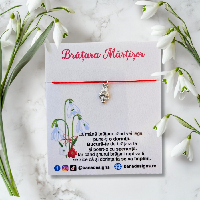 Set de 10  Bratari Martisor cu ciupercuta si snur ajustabil [3]