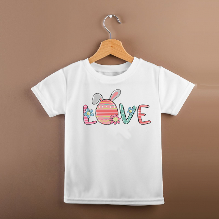 Tricou alb cu model de Paste pentru copii [2]