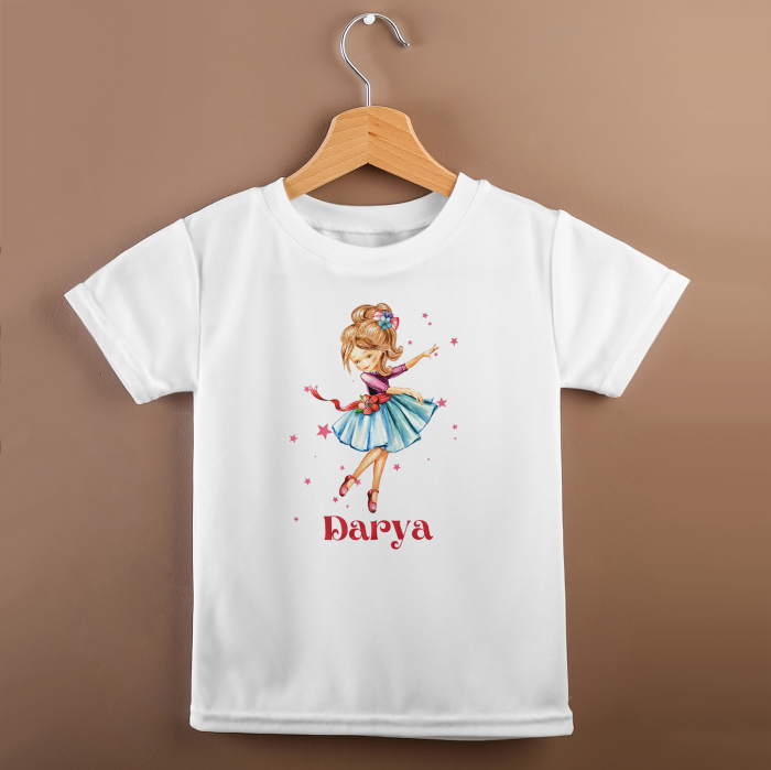 Tricou fetita personalizat cu nume si ursulet, cadou pentru fetita [3]