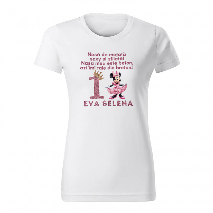 Tricou Nasi, Parinti, Copil pentru taierea motului, personalizat cu coronita si numele copilului [9]
