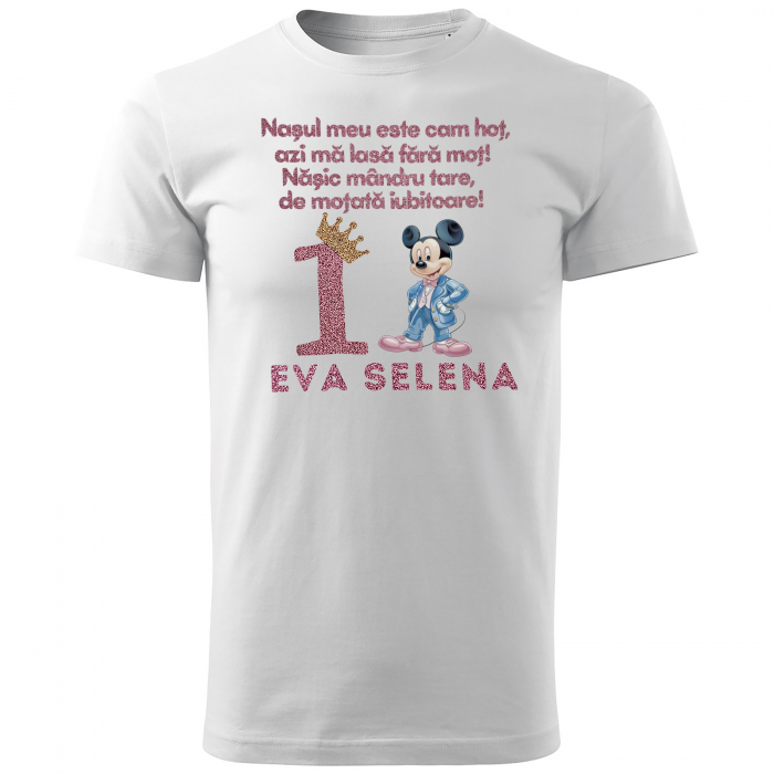 Tricou Nasi, Parinti, Copil pentru taierea motului, personalizat cu coronita si numele copilului [8]