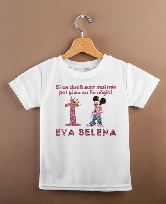 Tricou Nasi, Parinti, Copil pentru taierea motului, personalizat cu coronita si numele copilului [6]