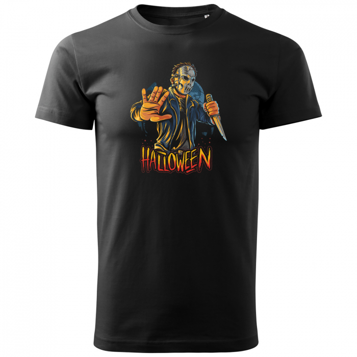 Tricou Masked Man Halloween, din bumbac negru [4]