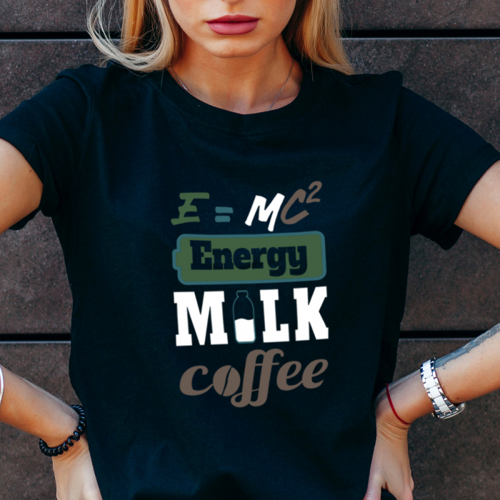Tricou negru din bumbac pentru iubitorii de cafea si teoria relativitatii [3]