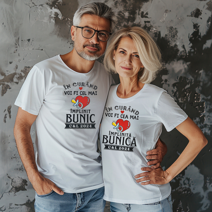 Set de 2 tricouri pentru bunici, Cea mai implinit bunic, Cea mai implinita bunica [3]