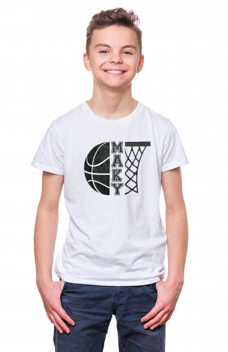 Tricou personalizat pentru copii, pentru pasionatii de baschet, cu nume si minge de baschet [4]