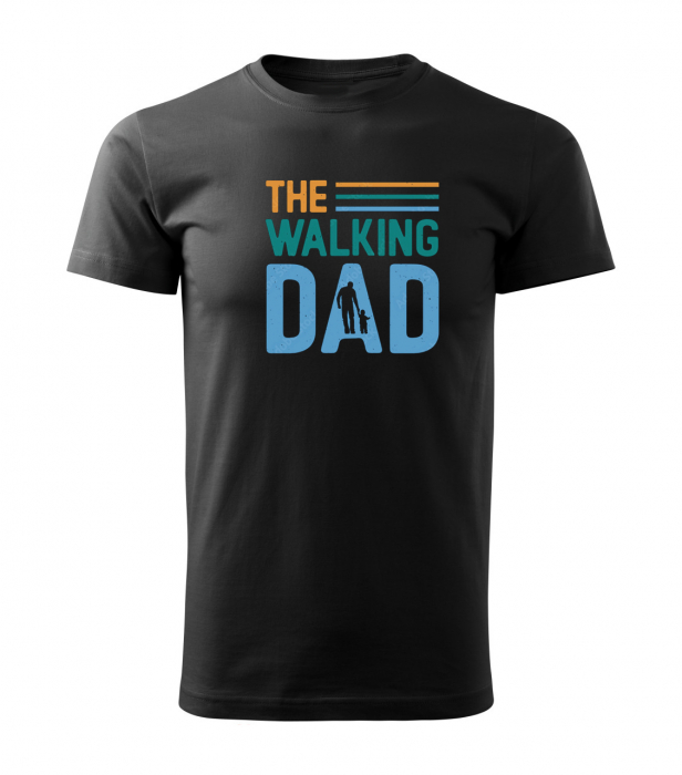 Tricou The Walking Dad, din bumbac negru, pentru barbati, cadou pentru tati [3]
