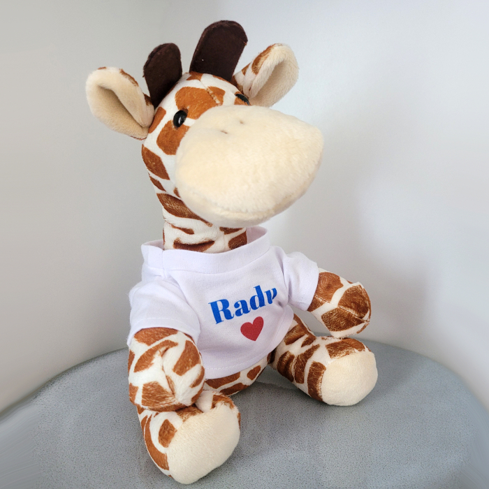 Girafa din plus, cu tricou personalizat cu fotografie [2]