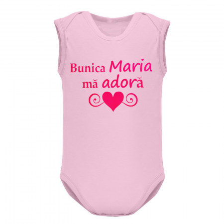 Tricouri Personalizate - Body bebe personalizat din bumbac, Bunica ma adora