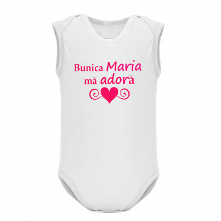 Body bebe personalizat din bumbac, Bunica ma adora [1]