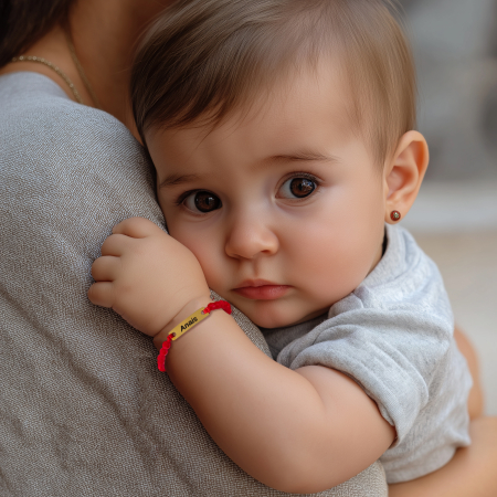 Brățară personalizată pentru copii din inox waterproof, gravată cu nume și decorată cu cristale. Cadou elegant pentru botez, naștere sau aniversare. [4]