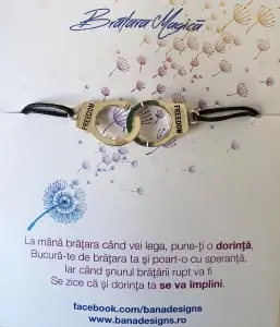 Bratara cu catuse argintii, cu snur ajustabil [2]