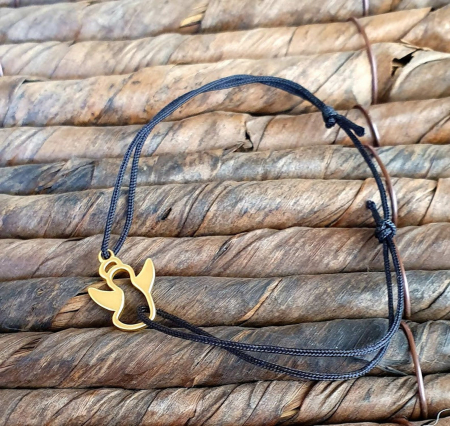 Bratara magica cu charm inger, placat cu argint 925, cu snur ajustabil [5]
