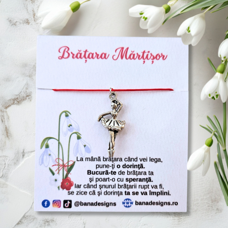 Bratari Martisor - Bratara Martisor cu charm balerina