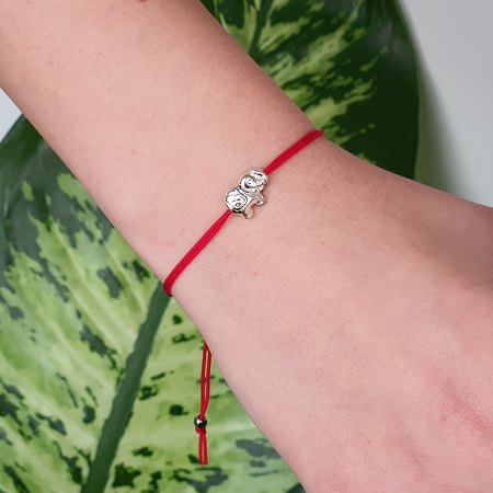 Bratari Martisor - Bratara Martisor cu elefant norocos cu inchidere ajustabila, culoare la alegere