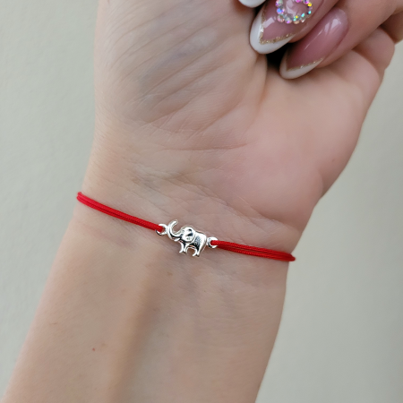 Bratari Martisor - Bratara Martisor cu elefant norocos cu inchidere ajustabila