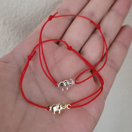Bratara Martisor cu elefant norocos cu inchidere ajustabila [4]