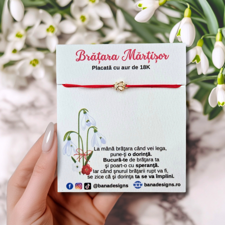 Bratari Martisor - Bratara Martisor cu coronita delicata placata cu aur de 18K