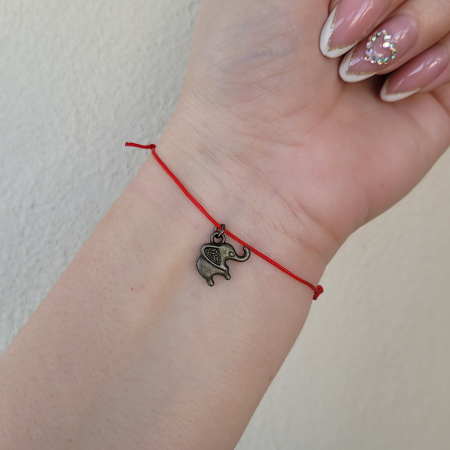 Bratara Martisor elefant culoarea bronzului antichizat si snur ajustabil [1]