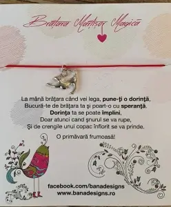 Bratara Martisor pisica, cu snur ajustabil [2]