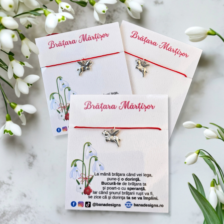 Bratari Martisor - Bratara Martisor porcusor zburator, purcel, porc, cu snur ajustabil