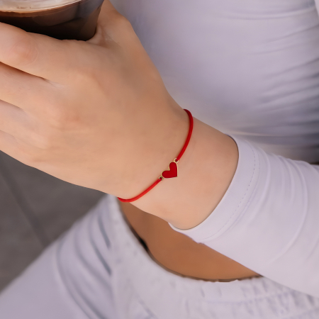 Brățară minimalistă cu inimioară gravată cu inițială [10]