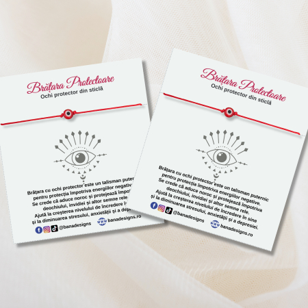 Brățară Minimalistă Ochi Protector Rosu – Brățară Talisman Noroc și Protecție, Ajustabilă cu Noduri Kabbalah [3]