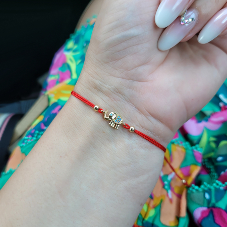 Bratara Magica - Bratara norocoasa cu elefant placat cu aur de 18K incrustat cu cristale Cubic Zirconia