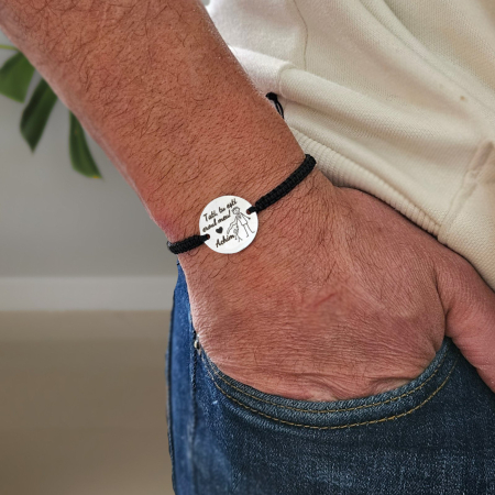 Bratari pentru EA - Brățară personalizată cu fotografie gravată pe bănuț din inox 304, șnur reglabil. Cadou elegant, premium și plin de semnificație.