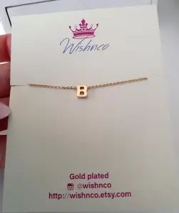 Bratara personalizata cu initiala, placata cu aur [14]