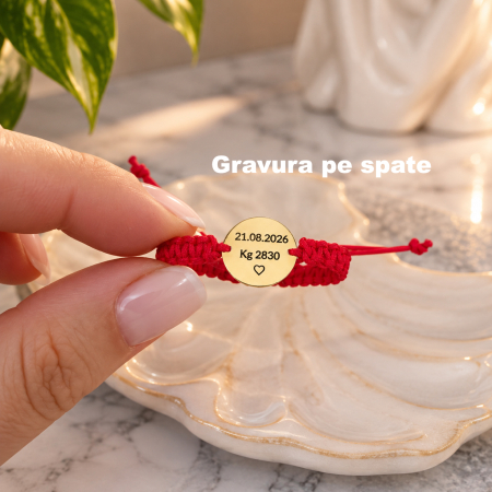 Brățară Personalizată cu Nume, Banut Inox Auriu Waterproof, pentru copii [2]