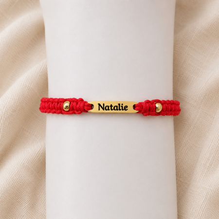 Brățară Personalizată cu Nume, Inox Auriu Waterproof, bilute pentru bebelusi [1]