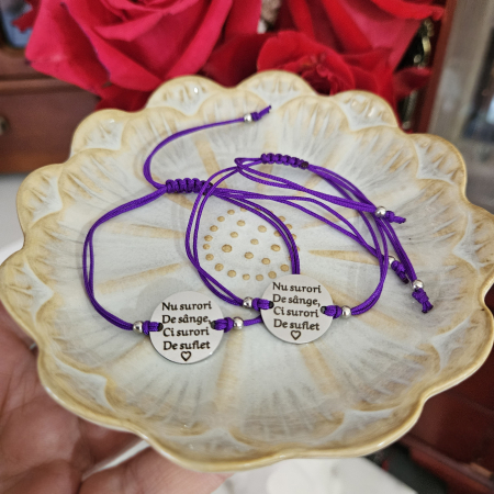 Bratari pentru EA - Bratara Prietene BFF, Inox Waterproof, snur Ajustabil