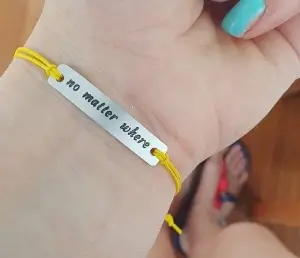 Bratari - Bratara personalizata gravata pe placuta de aluminiu cu mesajul No matter what