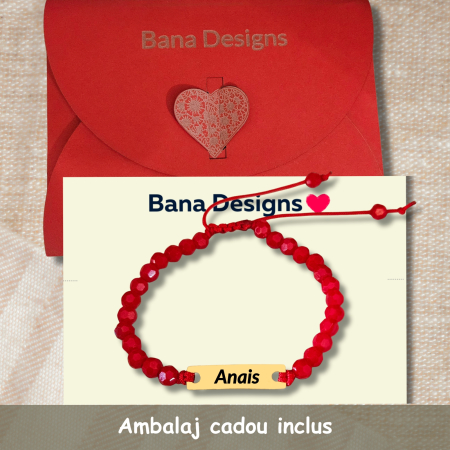 Brățară personalizată pentru copii din inox waterproof, gravată cu nume și decorată cu cristale. Cadou elegant pentru botez, naștere sau aniversare. [2]