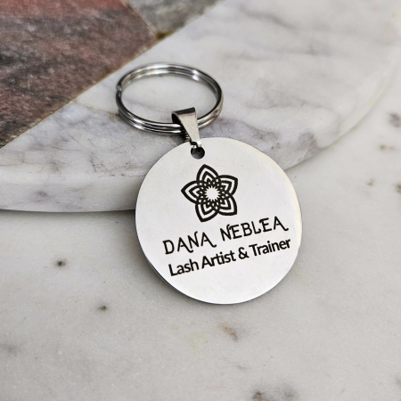 Breloc Personalizat cu Poză Animal de Companie, Breloc Inox Gravat Cățel Pisică [6]