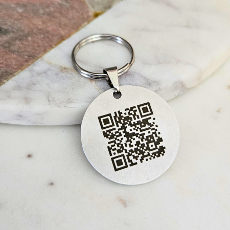 Breloc Personalizat cu Poză Animal de Companie, Breloc Inox Gravat Cățel Pisică [1]