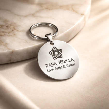 Breloc Personalizat cu Poză Animal de Companie, Breloc Inox Gravat Cățel Pisică [4]