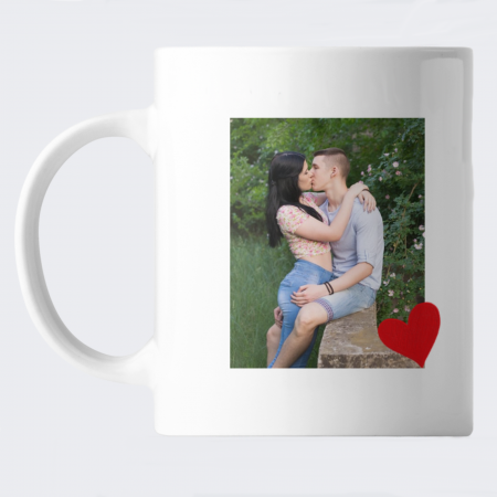 Cana personalizata cu fotografie inimiora si mesaj de dragoste pentru cuplu [1]