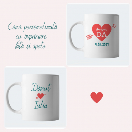 Cani Cuplu - Cana personalizata Am spus Da, cu nume si data casatoriei
