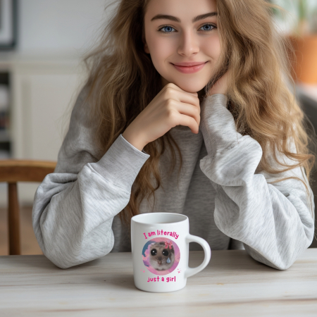 Cana personalizata cu Sad Hamster, just a girl [1]