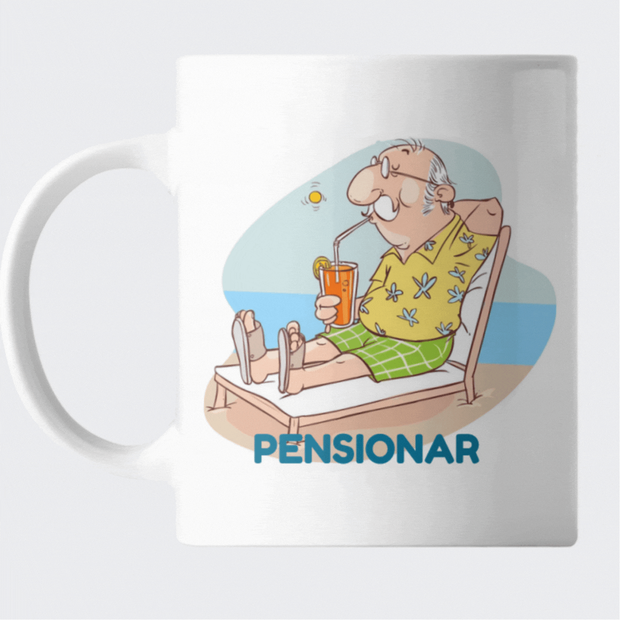 Cani Cuplu - Cana Pensionar, personalizata cu mesaj, cadou pentru pensionar
