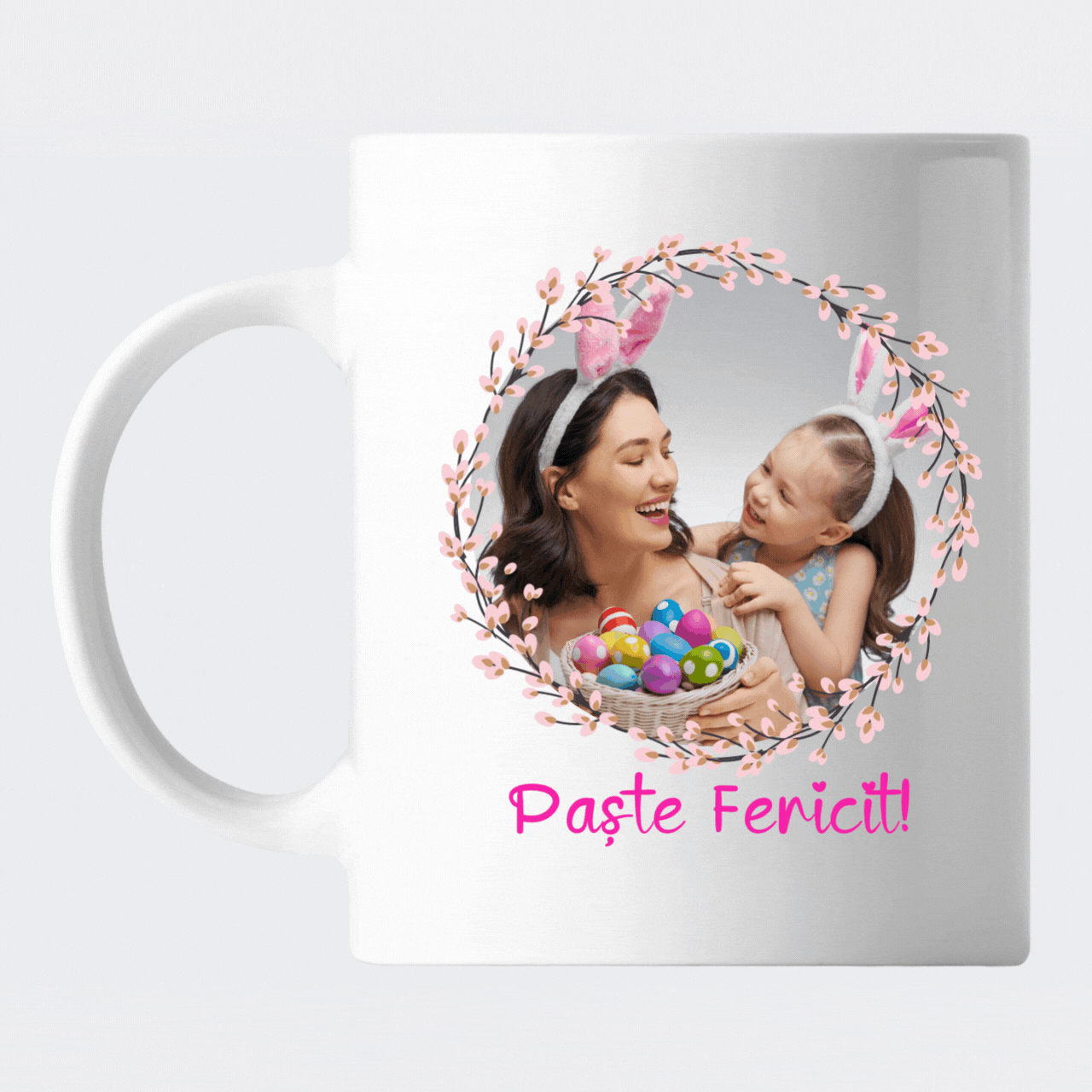 Cani Personalizate - Cana personalizata pentru Paste, cu fotografie si mesaj personalizat