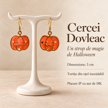 Cercei Halloween cu dovleci [2]