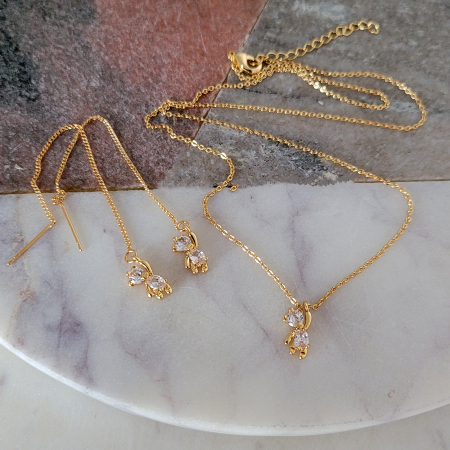 Colier pandant ursulet placat cu aur, incrustat cristale Cubic Zirconia [5]