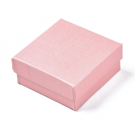 Impachetare Cadou - Cutie cadou pentru bijuterii patrata, culoare roz