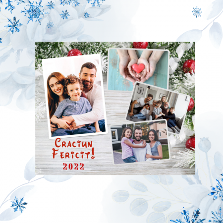 Felicitari - Felicitare Craciun cu 4 fotografii si mesaj Craciun